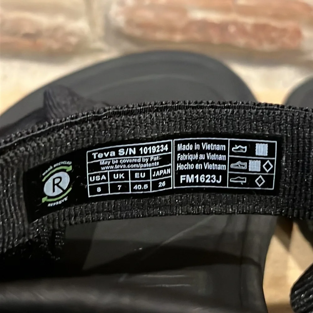 Teva Hurricane XLT2 Black Outdoor Hiking Sandals - Picture 6 of 14